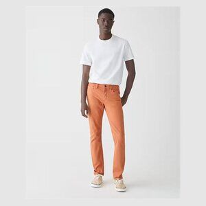 J. Crew 484 Slim-fit garment-dyed five-pocket pant Dusty Orange Sz 32x32 & 34x32